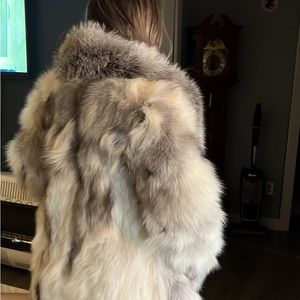 Real fox fur coat